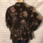 J.Jill Autumn Floral Velour Blazer Brown Large L Photo 5