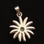 Larimar Starburst Pendant set in Silver Blue Photo 2