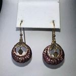 Petite Boho Metal and zebras Dangle Earrings Pink Photo 0