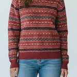 Laura Ashley  Vintage 100% Wool Long Sleeve Pullover Sweater Red Medium Large M/L Photo 0