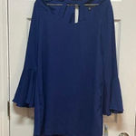 NWT Blue Cocktail Dress Cut Out Detail Neckline Photo 0