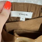 Vince Brown High Rise Tie Waist Linen Cargo Pants Photo 4