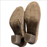 Pierre Dumas  Snakeskin Chunky Heeled Knee High Boots Taupe Suede 8.5 Wide Calf Photo 13