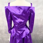 Vintage 80s Prom Dress Satin Womens 7/8‎ Royal Purple Glam Sweetheart Whimsigoth Size undefined Photo 5