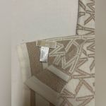 Michael Kors  Iconic MK Logo Metallic Gold Neutral Reversible Knit Scarf EUC Photo 3