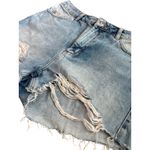 Topshop  Mom Denim Distressed Rigid‎ Jean Shorts Blue Size 8 Photo 5