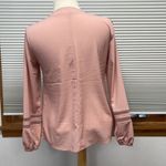 Banana Republic  Factory Dusty Rose Long Lantern Sleeve V-Neck Blouse Size XS Photo 4