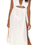 Tularosa  Revolve White Flowy Cotton Fia Maxi Eyelet Cutout Casual Dress XS Photo 0