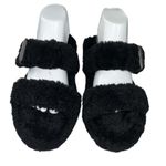 UGG  Fuzz Yeah Sheepskin Slipper Slide Women's Black Size 10 style 1104662 Photo 1