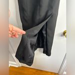 Sharagano of France XS Black Sheath Gown. Embroidered Bust. Low Slit. Photo 5