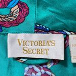 Victoria's Secret Vintage  Silk Robe Small Green Tassel Chain Print 90s Loungewear Photo 3