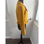 Ivonne Faux Suede Moto Biker Jacket 6 maximalist layered boho grunge rocker Yellow Size M Photo 3