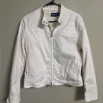 Ralph Lauren  Polo Golf Full Zip White Jacket Womens Size Large Cotton Light Photo 0