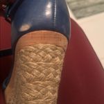 Cole Haan  Nike air sole Blue Wedge Sandals cork and fabric awesome comfy 9 Photo 7