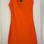 Orange Tank Dress Ribbed Photo 0