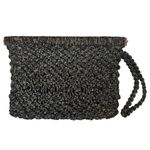 Vintage Lurex Black and Gold Macrame/Crochet Clutch Photo 14