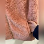 LOMON Womens Fuzzy Sherpa Fleece Jacket Lightweight Vest Pink Sleeveless XL Photo 3