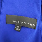 Adelyn Rae  Solid Blue Crepe Flirty Ruffle Overlay Sleeveless Tank Mini Dress M Photo 1