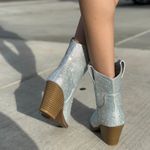 Forever Link Silver Rhinestone Ankle Cowboy Boots Photo 2
