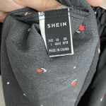 SheIn Spaghetti Strap Romantic Casual Mini Dress With Rose Prints, Black/Red, L Photo 6