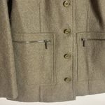 Talbots Jacket Petite small Alpaca Wool Button Up Beige Pocket pea style Coat Photo 3