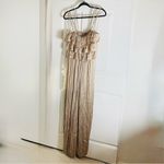 ZARA  PLEATED RUFFLED SATIN EFFECT JUMPSUIT SIZE MEDIUM Photo 2