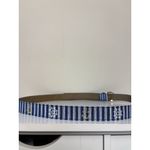 Talbots Nautical Striped Anchor Belt Leather Lining Size XL Anchors Preppy Photo 1