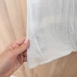 Daytrip Y2K  Womens Beaded Top Size L White Black Short Sleeve Boho Grunge Casual Photo 4