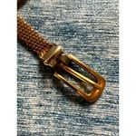 Vintage Gold Tone Brass Fish Scale Metal Belt Gold Photo 1