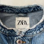 ZARA  Blue Denim Vest Waistcoat Size Medium Photo 4