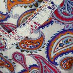 Lands' End  Paisley Embroidered Tunic Top Size XL Multicolor Lightweight Boho Fall Photo 1