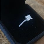 1 Carat Princess cut moissanite & Silver Ring size 5 Photo 1