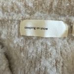 Anthropologie Anthro Sleeping on Snow Fuzzy V-Neck Sweater Size M Cream Oversized Wool Blend Photo 2
