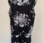 ALBION FIT  | Black & Grey Slate Floral Shorts Romper Rare S Photo 1