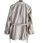 Les Copains Lightweight Neutral Belted Trench Coat Pleat Details in Cream, M Size M Photo 11