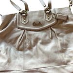Coach Purse Ivory Soft Leather Ashley Carryall Gold Hardware F19243 Shoulder Bag Photo 0