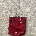 Chouette Reversible Convertible Black Leather Brocade Boho Hobo Tote Purse Bag Photo 6