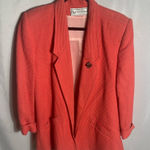 Evan Picone Vintage Evan-Picone Coral Textured Blazer Size 6 USA Made Waffle Weave Jacket Photo 0