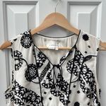 Anthropologie Anthropology 100% Silk Women's Black and White Abstract Tank Blouse Size 6 Photo 2