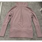 Lululemon High Lines pullover Sweatshirt Top 4 Cowl Neck Pocket Running Winter Pink Photo 9