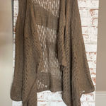 Eileen Fisher  Brown Open Knit Poncho Photo 0