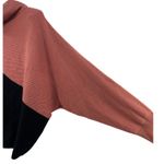 T Tahari Tahari viscose dolman sleeve colorblock black medium mock neck ribbed casual Photo 2