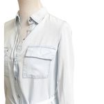 ZARA Blue Denim Tencell Chambray Sunwashed Button Down Shirt Dress Size XS Photo 5