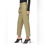 Paige  Women's Maria Pant Vegan Leather Self Belt Exposed Button Fly Photo 5