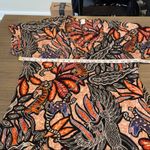 H&M  Orange Multicolor‎ Geometric Short Sleeve Kaftan Dress Size 2 Photo 8