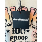 Charlotte Russe  T-Shirt Women's S Beige Whiskey Graphic Tee Short Sleeve NWT Photo 7