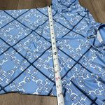 SanSoleil Solshine 1/4 Zip Mock Long Sleeve Golf Top Blue Print Size Small Photo 7