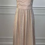 Lulus Metallic Gold Halter Grecian Neck Flowing Chiffon Formal Gown Dress S Photo 0
