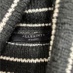 ALLSAINTS Marty Roll Neck Sweater Mohair Blend Black and White Stripe - Size XS Photo 4