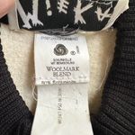 Mieka Wool Zip Front Jacket Cardigan Black Cream Bomber Chic Classic Large Photo 6